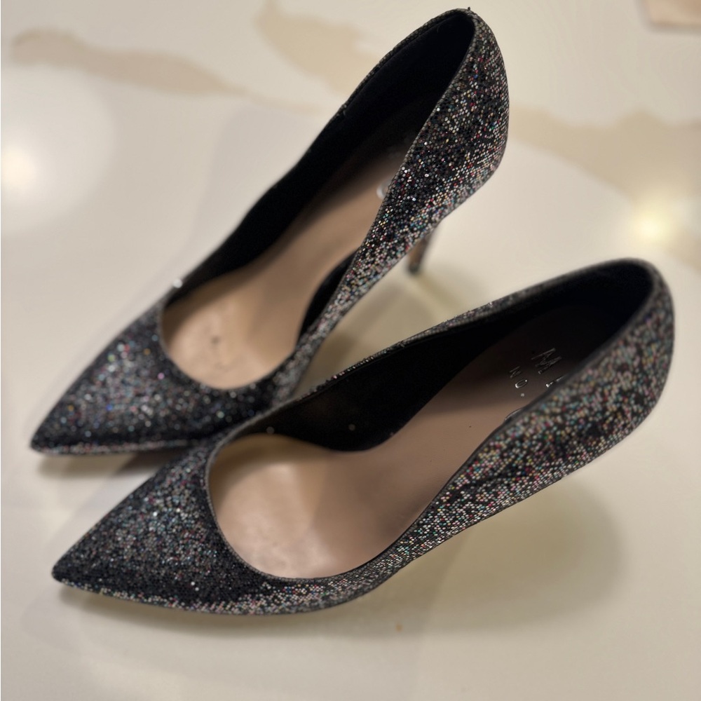 Mix No. 6 Womens Sparkling Glitter Stiletto Heel Size 8